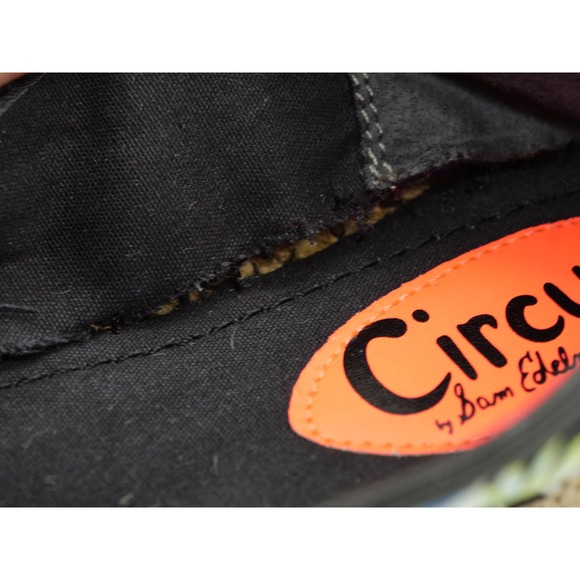 Circus Sam Edelman Flats Womens 8.5 Black Fabric Floral Print Espadrille Slip On - Picture 9 of 12